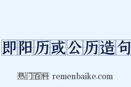 即阳历或公历造句是什么意思的图片